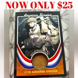 World War 2 Topps 2009 Heritage American Heroism Worn Military Army Uniform Card
